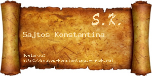 Sajtos Konstantina névjegykártya